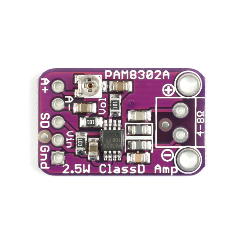 PAM8302 2.5W Single Channel Mono Class D Amp Audio Amplifier Module PAM8302A Audio Amplifier Power Module (5)