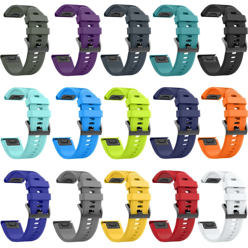 

GXV 22mm Quick Install Easy Fit Silicone Band Strap for Garmin Fenix 5 / Forerunner 935 / Approach S60 / Quatix 5