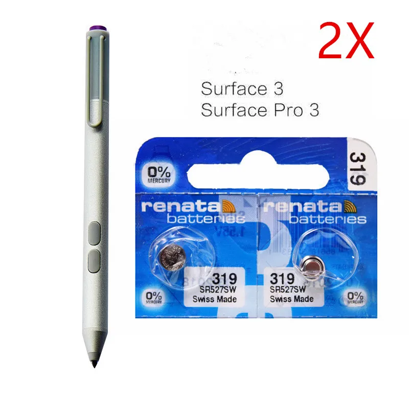 

2Pcs/Lot RETAIL Brand New Renata LONG LASTING 319 SR527SW SR527 V319 Watch Battery Button Coin Cell Swiss Made 100% Original