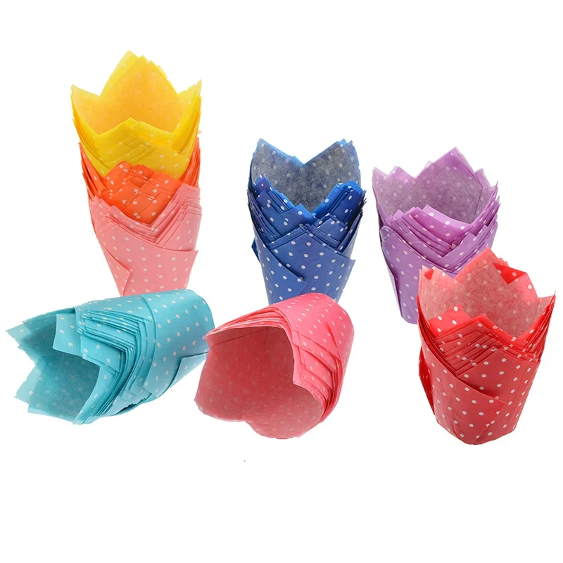 

Hoomall 100PCs Muffins Paper Cupcake Wrappers Baking Cups Cases Boxes Cake Cup Decorating Tools DIY New Year Party Supplies