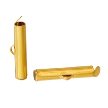DoreenBeads сплав ожерелье концевые наконечники шнура трубы Золото Цвет 24 мм(") x 6 мм(2/8"), 1 шт Новинка