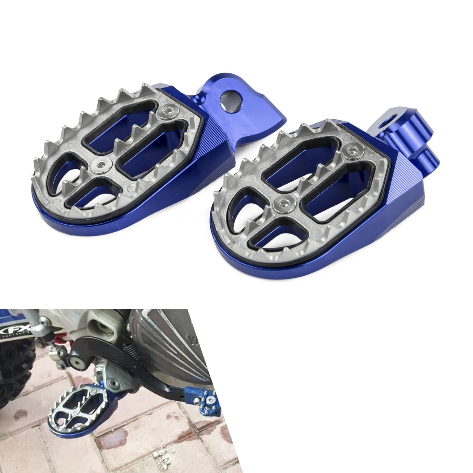 NICECNC Billet Pro Bite MX Racing Foot Pegs For Yamaha YZ85 125 YZ250F