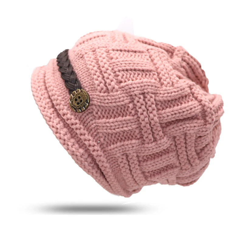 

Women's Hats Winter Female Autumn Fashion Thermal Knitted Winter Hat Female Ear Women's Knitted Hats Girls Caps Beanie Gorros