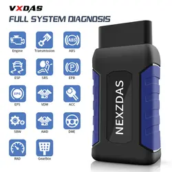 NexzDAS Lite Авто диагностический инструмент с Bluetooth 4,2 до Android полная система DTC ABS SRS EPB DPF код ридер 12-24 в автомобиль OBDII сканер