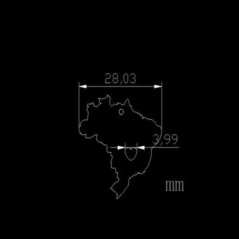 Модные ожерелья с подвеской в форме карты Бразилии без рисунка для мужчин и