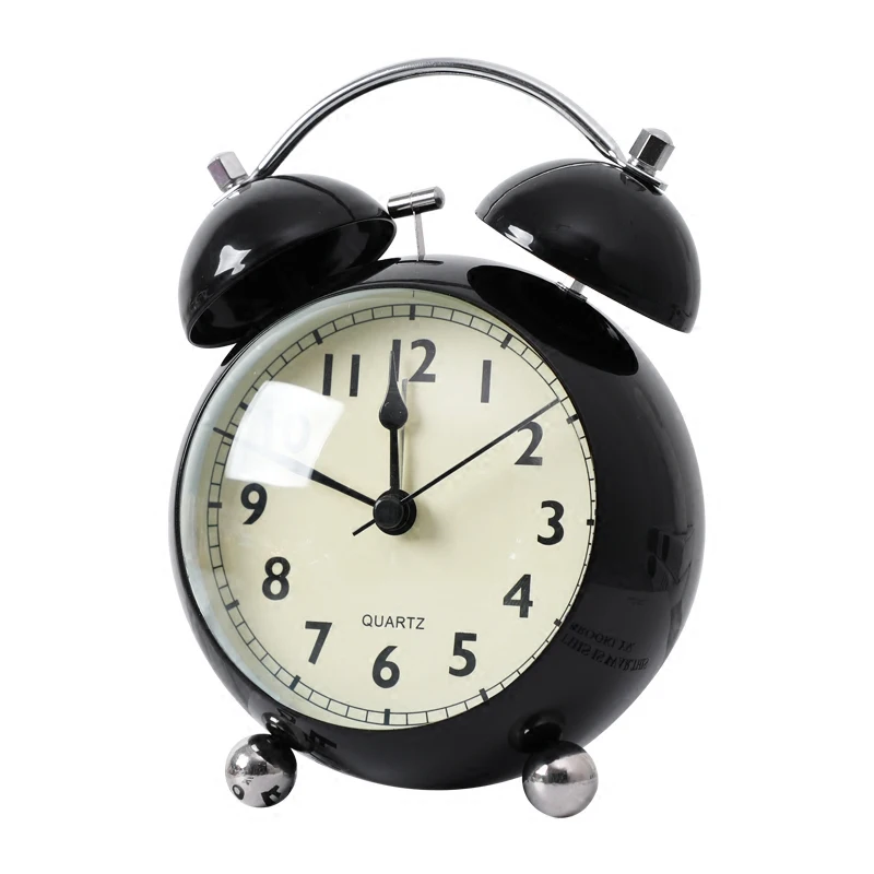 Декоративные настольные часы для студентов, гостиной, спальни, мультяшный будильник, ностальгические украшения, настольные часы с будильником