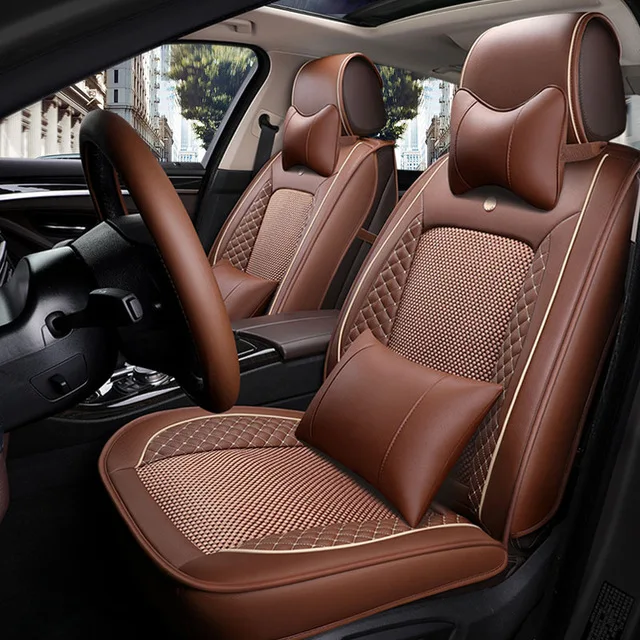 coffee Кожаный чехол для сидения автомобиля для nissan navara d40 патруль Следопыта y61 y62 primera p12 qashqai j10 j11 - Название цвета: coffee