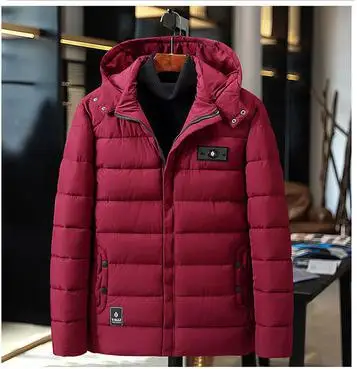 RED Новое поступление Мода Extra Large одежда с хлопковой подкладкой Для мужчин зимние Повседневное свободные утолщение на молнии Большие размеры 4XL-7XL 8XL 9XL - Цвет: RED