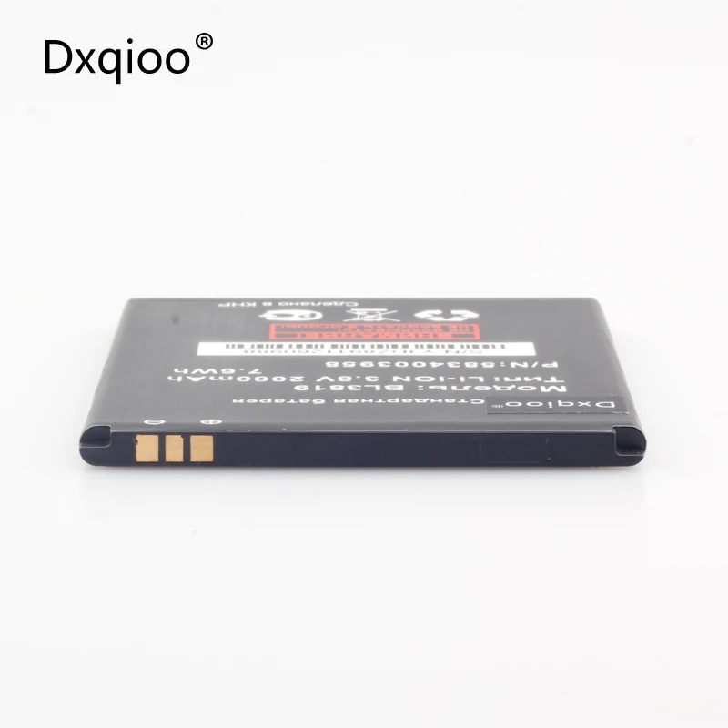 Dxqioo BL3819 мобильного телефона батарея для Fly (Fly) IQ4514 Quad EVO Tech 4 2000 mAh батареи|mobile phone