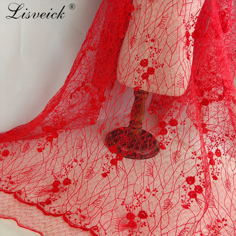 1 ярд полые кружева красивая Цветочная вышивка из кружевной ткани прозрачный тюль сетка кружева сексуальное платье Топы материал DIY свадебное платье