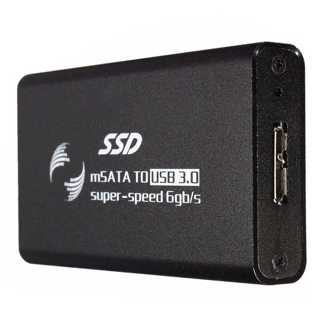 USB 3,0 HDD корпус mSATA внешний адаптер Корпус SSD чехол новый, черный