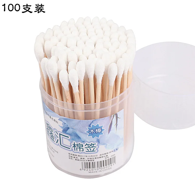 100pcs/bag Disposable Makeup Cotton Swabs Eyelash Extension Mini
