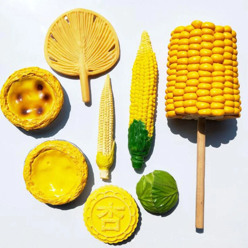 

Home Refrigerator Stickers Simulation Food and Vegetable 3D Resin Stereo Magnet Refrigerator Stickers