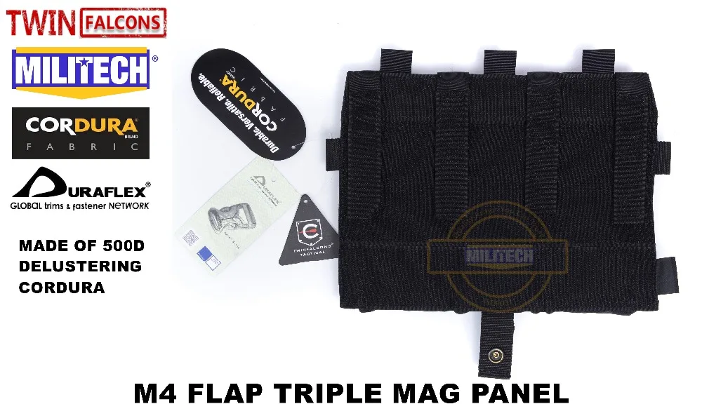 MILITECH TWINFALCONS TW Delustered Cordura Crye CP съемный лоскут тройной M4 Mag Pouches панель для AVS CPC JPC 2,0 FCSK 2,0