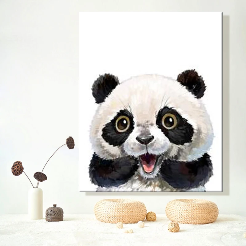 Billige Farbe durch zahl kunst malerei durch zahlen Tier Schöne Kaninchen katze Panda Handgemachte Individuelle anpassung geschenk interessant