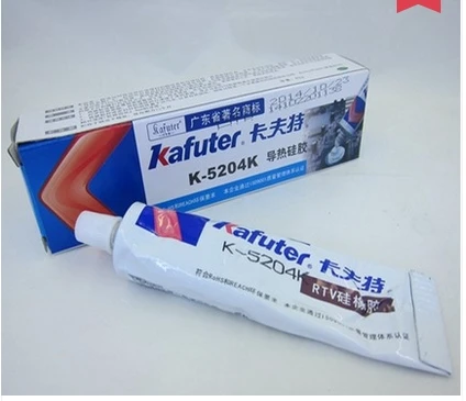 Kafuter 80 г K-5204K светодиодный Теплопроводящий силиконовый cpu клей Быстросохнущий тепловой кремнезем излечиваемый коэффициент 1,6