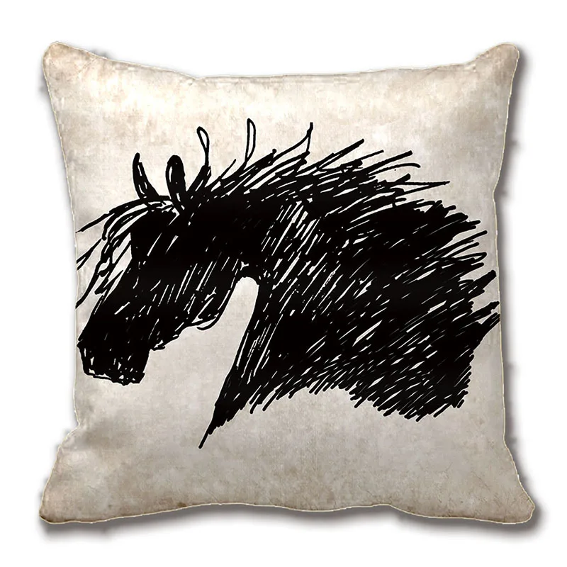 abstract horse head art throw pillow decorative cushion cover pillow case customize gift by lvsure for - Horses Head Pillow abstract horse head art throw pillow decorative cushion cover pillow case customize gift by lvsure for - Horses Head Pillow