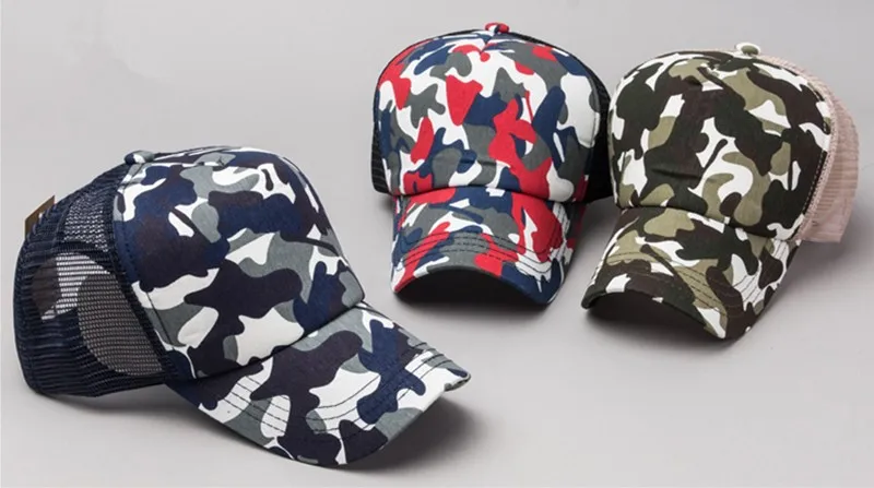 Модные новые мужские бейсболки женские Gorras камуфляжная сетка повседневная Кепка для активного летнего спорта Солнцезащитная шляпа