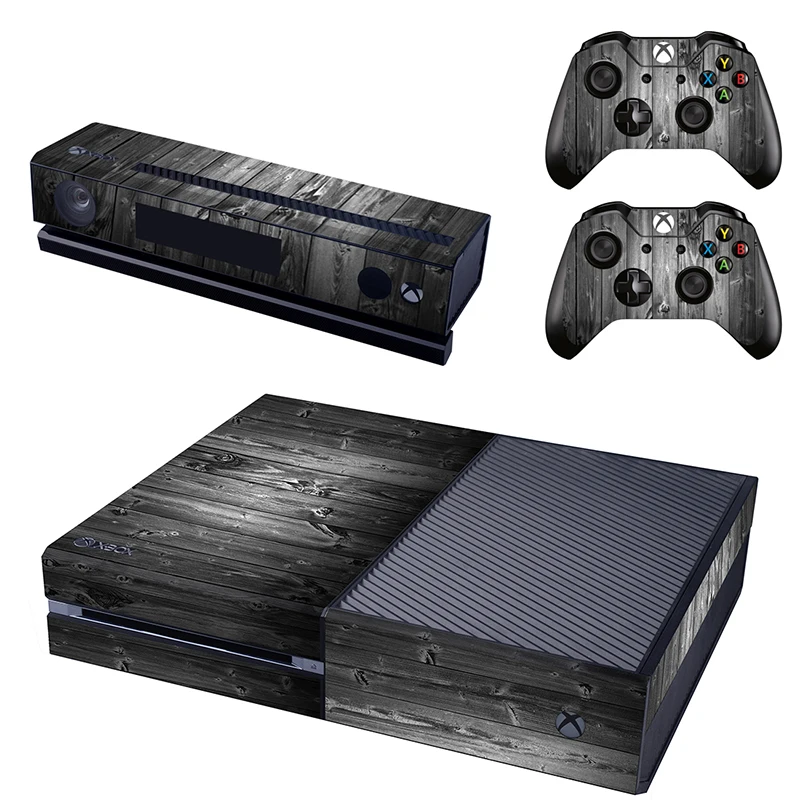 Black Wooden Grain For Microsoft Xbox One Console Game Sticker Cover