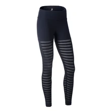U Women’s Yoga Pants Mesh Stripe Panel Compression Tights Running Fitness Trousers Elastic Skins Yoga Leggings Sports Bottom