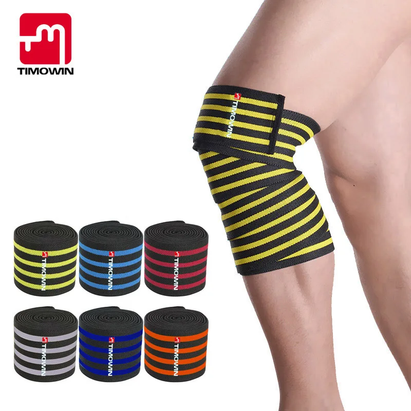 

Timowin 1 Pair Bandage Knee Pads Knee Protector Knee Support For Weightlifting High Elastic Bandage Knee Wraps Running Trainning