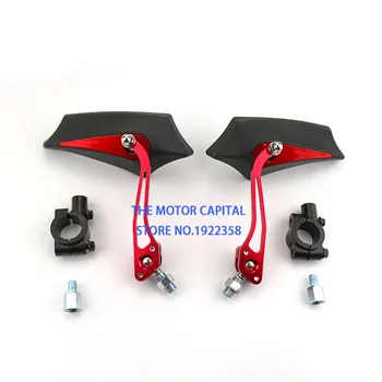 

newest Moto rearview mirror motorcycle Mirror motorcycle rearview mirrors 8mm 10mm Universal RED