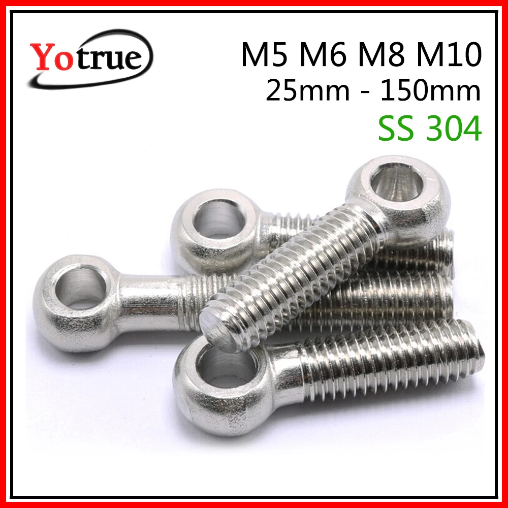 10 20 шт./лот DIN444 болт из нержавеющей стали M5/M6/M8/M10 * 25/30/35/45/50 150 поворотные Болты