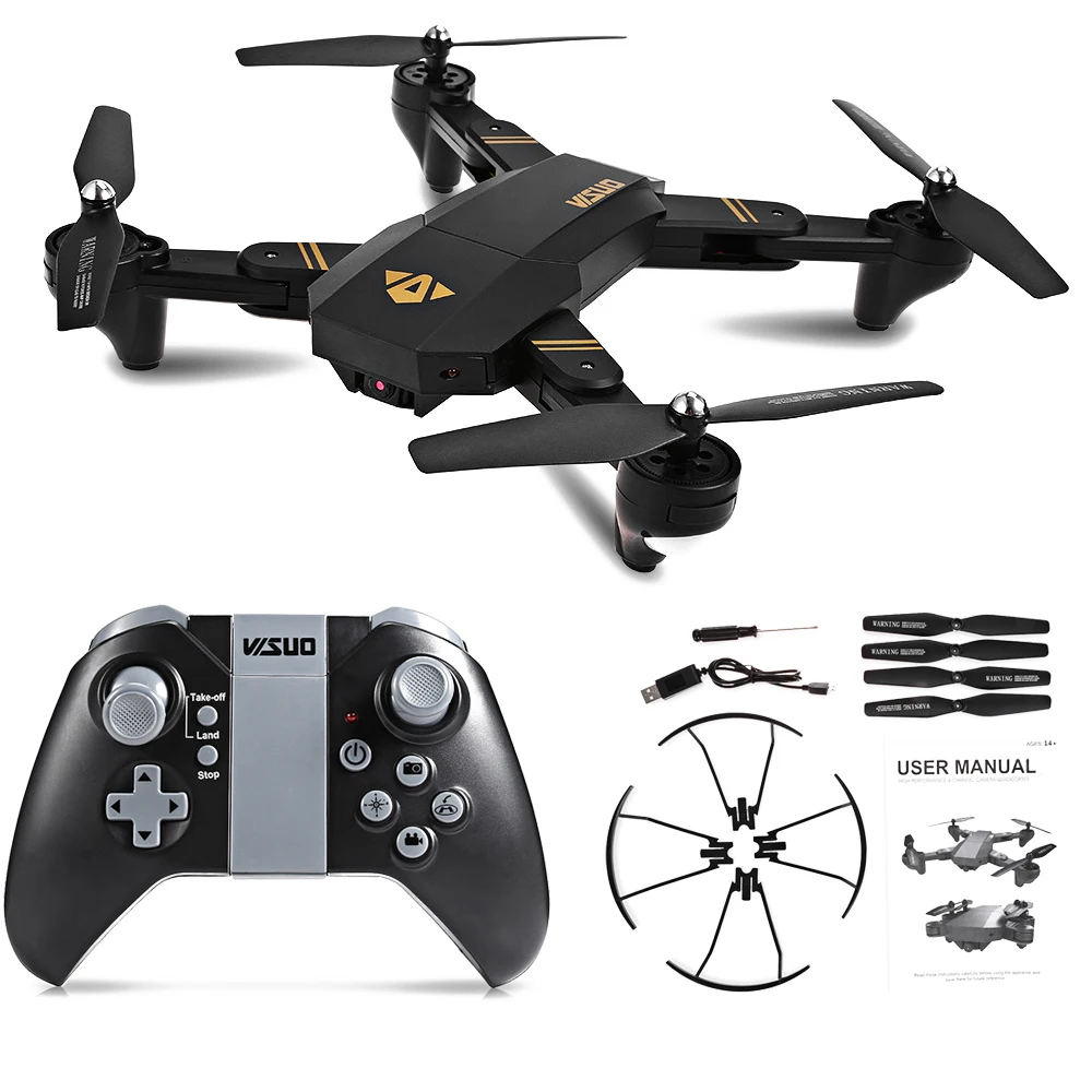 Складной Квадрокоптер XS809HW XS809W с Wi Fi и FPV камерой 0 3 МП/2 МП|Радиоуправляемые