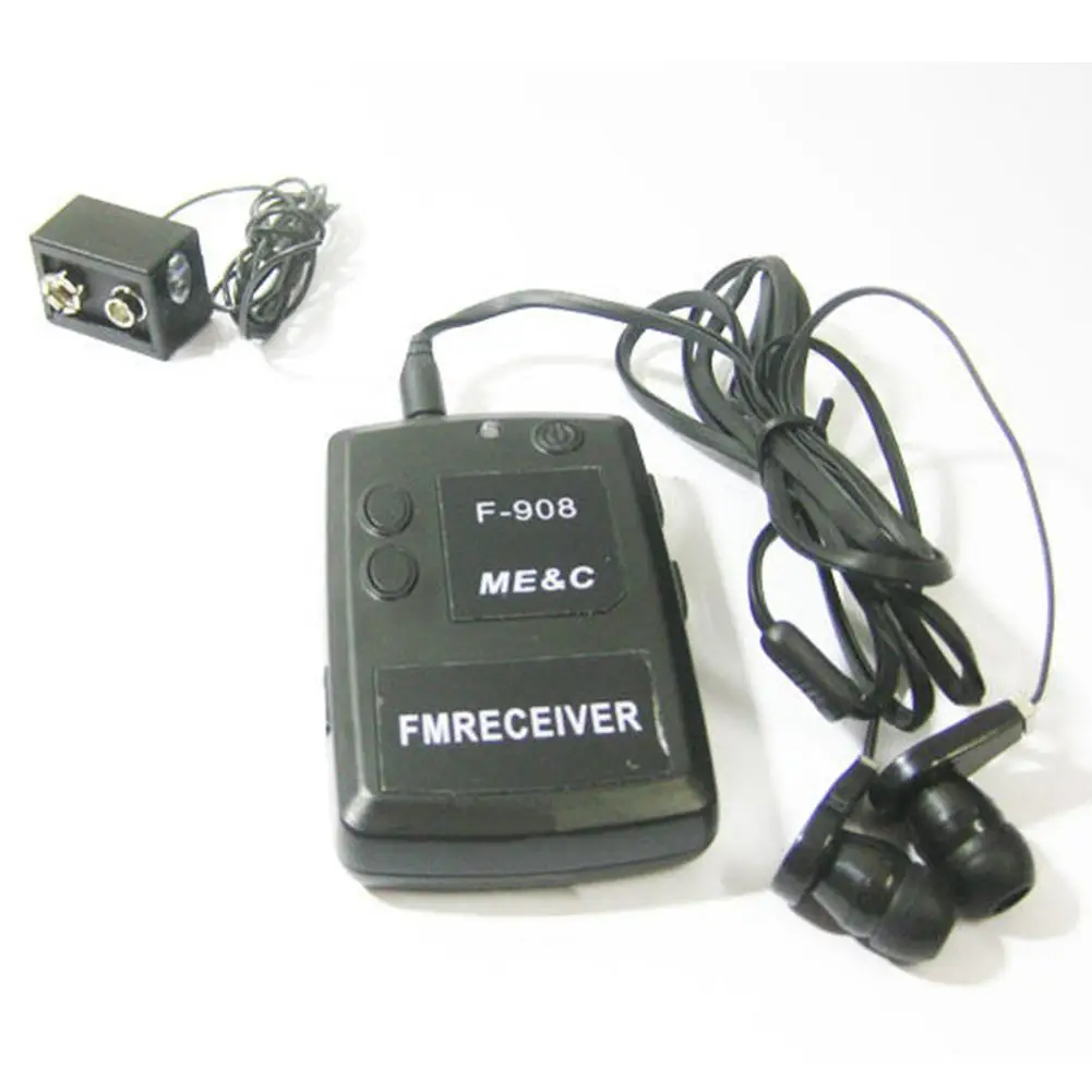 

Wireless Transmitter Receiver Covert FM Audio Listening Device Ear Adjustable 2019