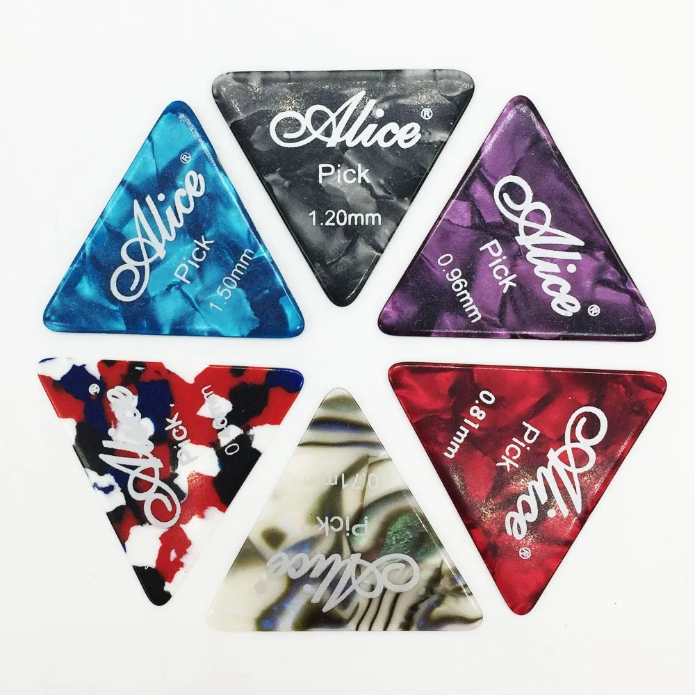 6 шт. Alice triangle Guitar pick Материал целлюлоидный медиатор для акустической электрической гитары ra толщина 0,46 мм-1,50 мм