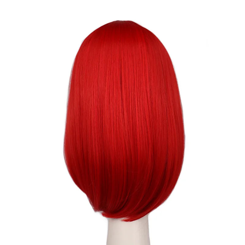 QQXCAIW женские Девушки Боб прямой косплей парик костюм Вечерние черные белые синие красные розовые 40 см синтетические волосы парики