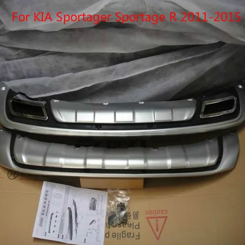 

High quality plastic ABS Chrome Front+Rear bumper cover trim For KIA Sportager Sportage R 2011 2012 2013 2014 2015 ,car styling