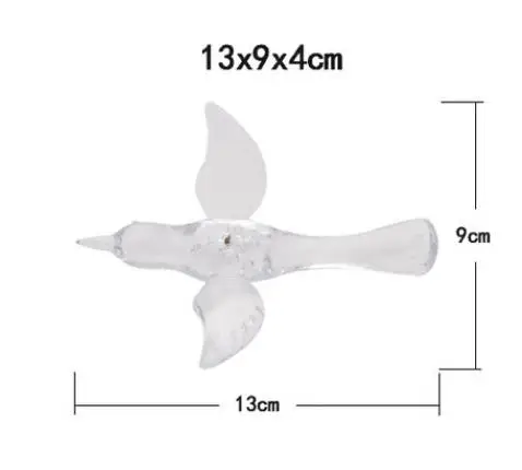 Скандинавское украшение для дома, роскошное кристально чистое акриловое Колибри для отеля, лобби, подвесное потолочное настенное украшение, ремесла - Цвет: Transparent Medium