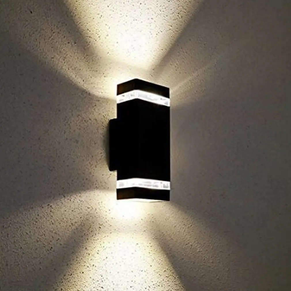 Светодиодный настенный светильник с двойной головкой наружный садовый фонарик с защитой от воды наружный настенный светильник
