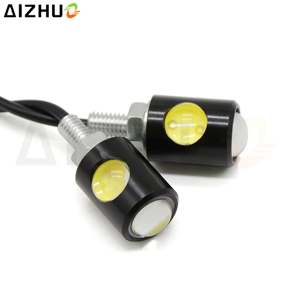 

Universal 12V Motorcycle Turn Signal Light Silver Light LED Decorative Lamp For Honda CB500X CB400 Shadow CB190R Goldwing Gl1800