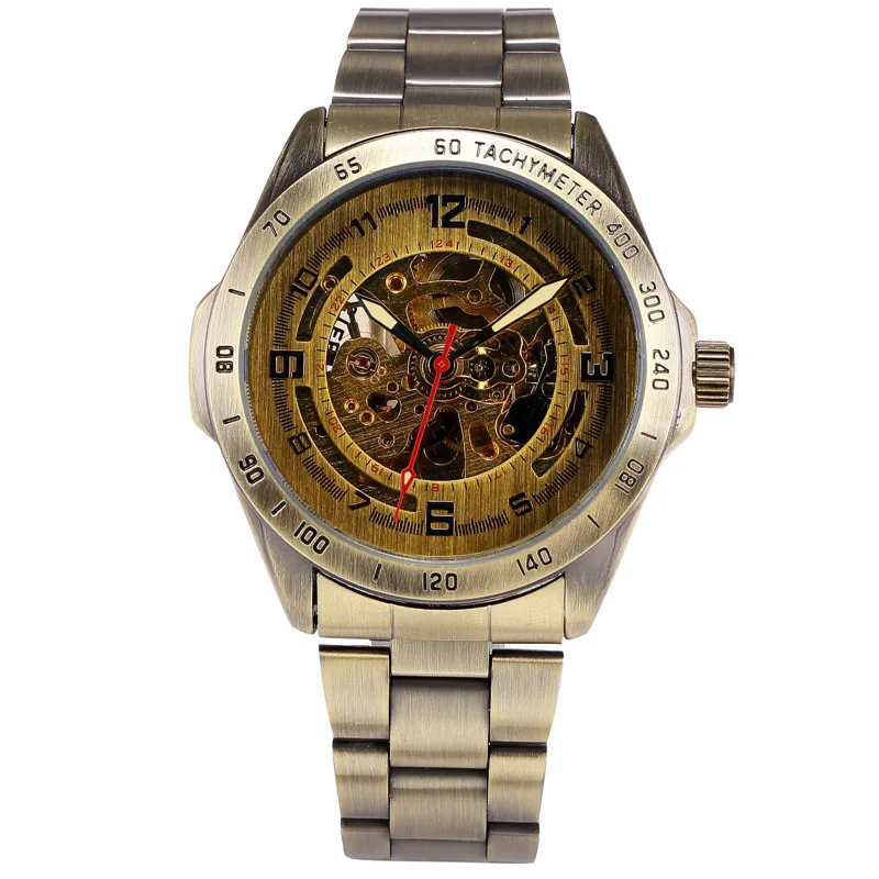 Prix pour SHENHUA Rétro Bronze Boîtier et le Bracelet Automatique Mécanique Montre Reloj Hombre Mens Squelette Montre-Bracelet relogio masculino automatico Prix pour SHENHUA Rétro Bronze Boîtier et le Bracelet Automatique Mécanique Montre Reloj Hombre Mens Squelette Montre-Bracelet relogio masculino automatico