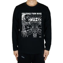 4 дизайна уличная мода длинный рукав хип хоп рэпер певец Lil Wayne настроить рубашка Фитнес хлопок скейтборд camiseta хипстер