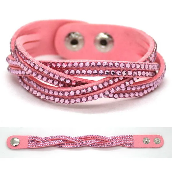 Ladies Woven Leather Bracelet,Charm Bracelet,14 Colors,fashion bracelet,fashion jewelry,leather bracelet