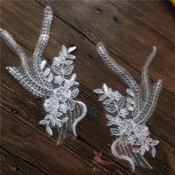 

10 PC/ With Continental Pteris off white car bone lace wedding dress formal dress accessories clothes diy veil accessories lace