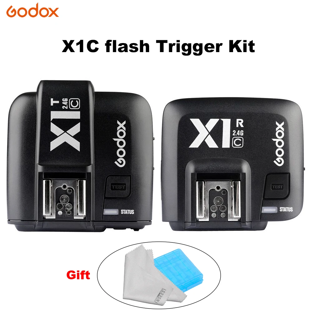 

GODOX X1C Flash trigger kit 2.4GHz 1/8000s Wireless E-TTL Transmitter and Receiver Flash Trigger for canon Transmitter Receiver