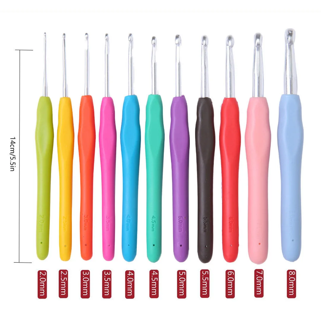 Hot Sale 42pcs/set Crochet Knitting Needles Soft Handle Crochet Hooks DIY Yarn Craft Weave Tools Kit Knitting Accessories