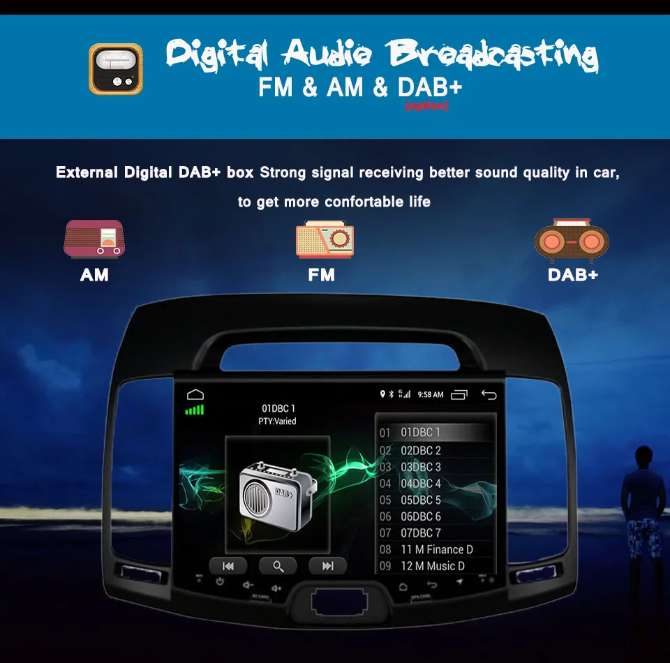 Best Octa Core Android 9.0 4GB ram+64GB rom car dvd player for hyundai elantra 2007-2011 multimedia radio gps tape recorder Head Unit 13