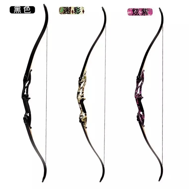 

wholesale 3 Color 56/58/60Inches 30-50LB with Metal Riser Recurve Bow Hunting Bow Brace Height Traditional Long Bow Hunting