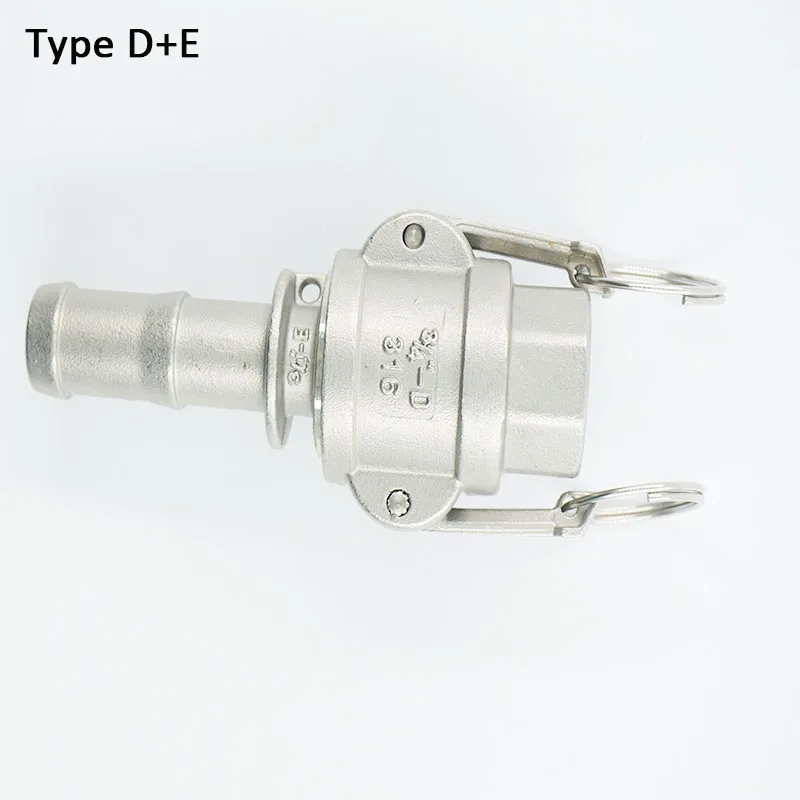 

11/4 " Type D+E SS304 Camlock Coupling Stianless Steel 304 Quick Disconnection Coupler BSPT Female thread