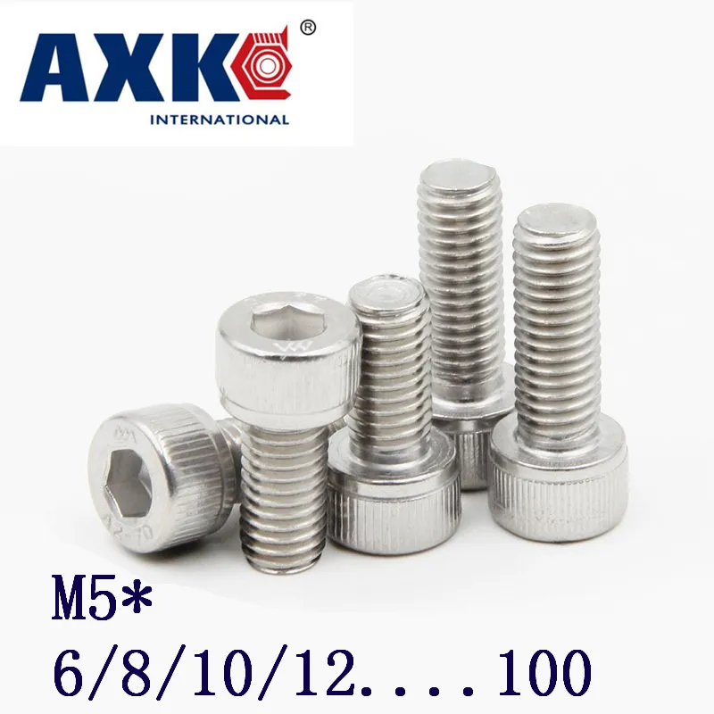 

Axk 304 Stainless Allen Bolt Socket Cap Screw Hex Head Allen Key Din912 M5*6/8/10/12....100