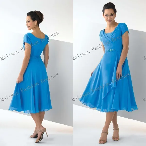 Mid calf cocktail dresses for wedding guests