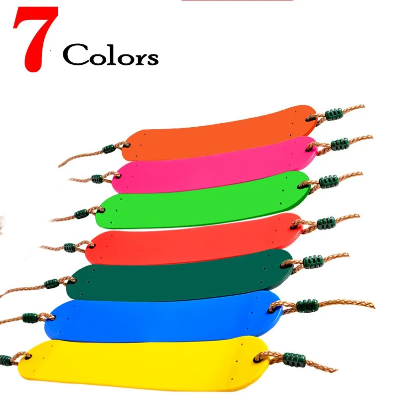 Colorful EVA Soft Plate U-shaped Swing Child Kids Outdoor Play Game Toy Swing Seat Lanyard Hanging Chair new eva plastic hanging basket baby kids swing seat safety kids child outdoor garden park play swing