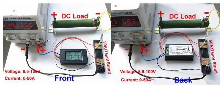 DC 6 5 100v 50A LCD комбинированный измеритель напряжения тока кВт/ч ватт панельный метр