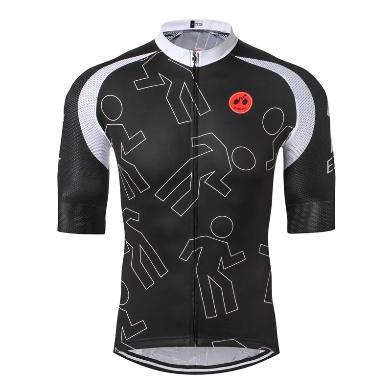 black cycling jersey mens