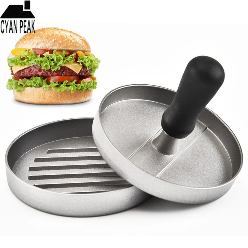

1 Set Non-Stick Chef Cutlets Hamburger Meat Beef Grill Burger Press Round Shape Hamburger Press Cutlets Aluminum Food Maker Mold